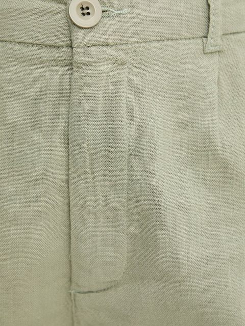 Answear.LAB szorty damskie kolor zielony gładkie high waist