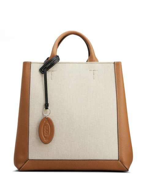 Tod's panelled leather tote bag - Brown - zdjęcie produktu nr 1