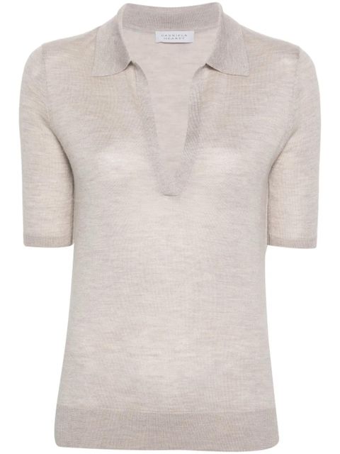 Gabriela Hearst Frank fine-knit polo shirt - Neutrals - zdjęcie produktu nr 1
