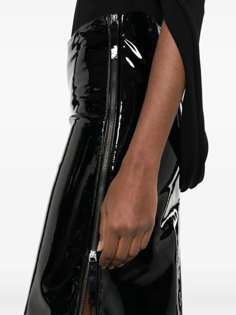 The Frankie Shop Samantha high-shine skirt - Black