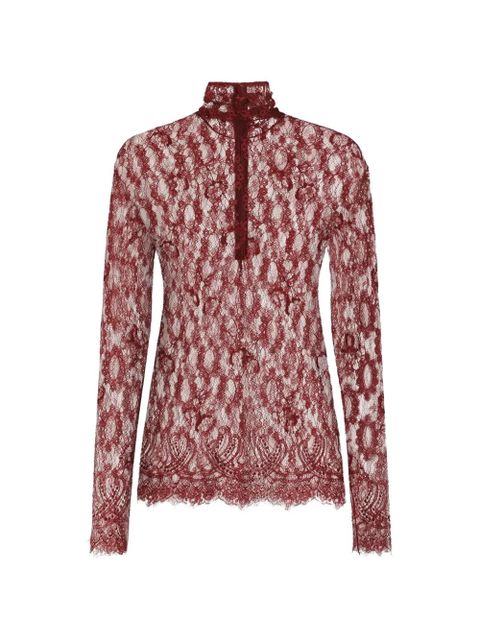 Dolce & Gabbana Chantilly lace top - Red - zdjęcie produktu nr 1