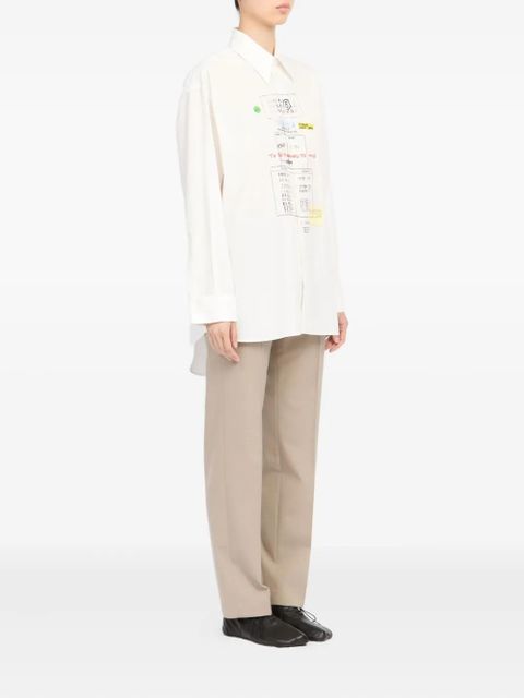 MM6 Maison Margiela graphic-print shirt - White - zdjęcie produktu nr 2
