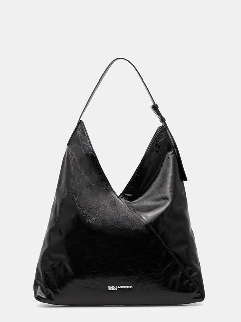 Karl Lagerfeld Jeans torebka skórzana kolor czarny B1W30184 - zdjęcie produktu nr 1