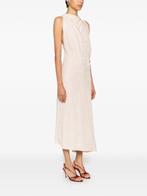 Victoria Beckham Posy cowl-neck maxi dress - Neutrals
