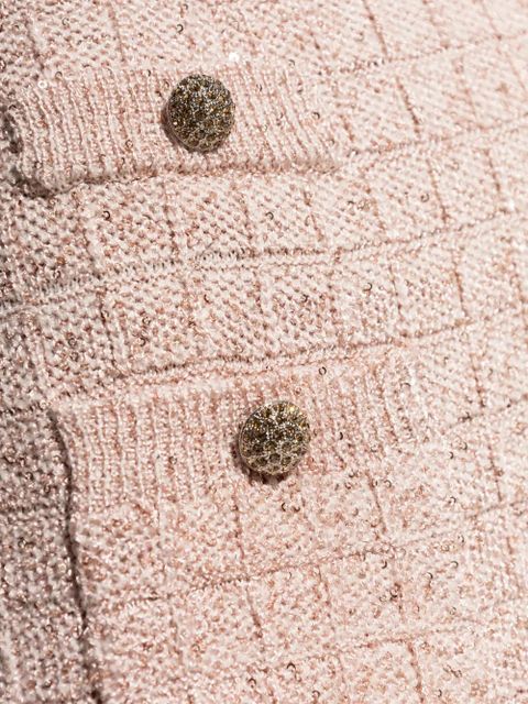 Alessandra Rich button-pocket dress - Pink