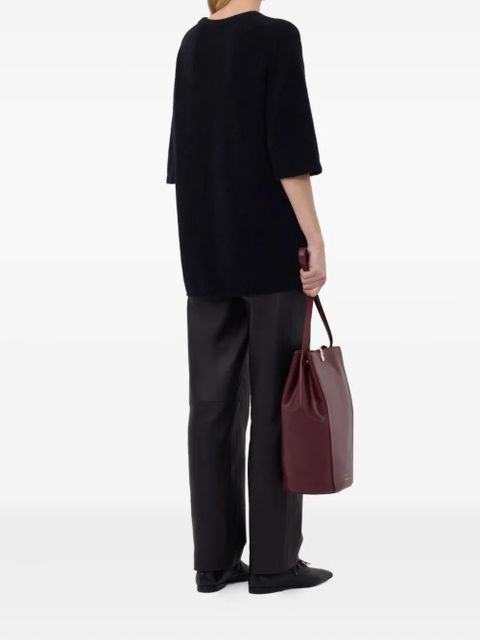 LouLou de Saison Raven short-sleeve crew-neck sweater - Black