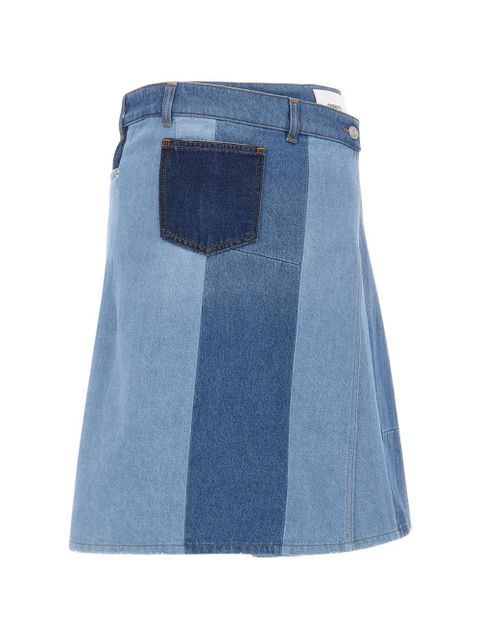 Coperni patchwork denim skirt - Blue