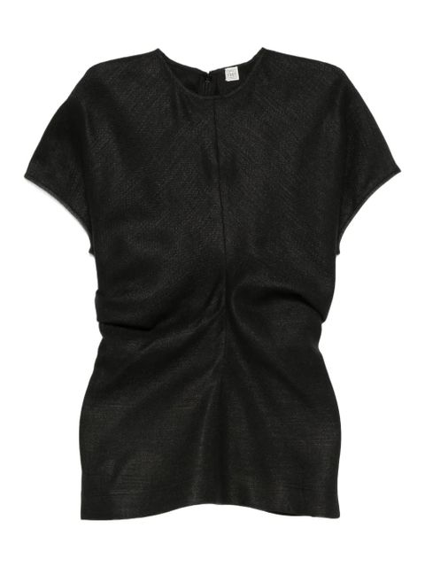 TOTEME ruched-waist top - Black - zdjęcie produktu nr 1