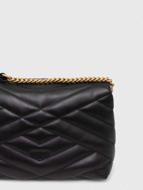 Pinko torebka skórzana kolor czarny 101585.A1ET