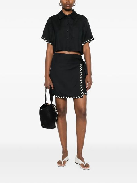 Simkhai tie-waist mini skirt - Black - zdjęcie produktu nr 2