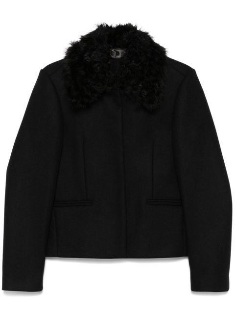 TOTEME shearling-collar jacket - Black - zdjęcie produktu nr 1