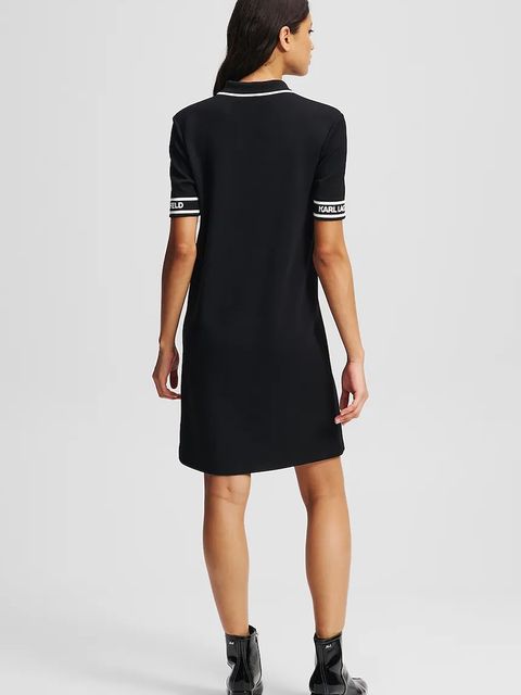 Karl Lagerfeld sukienka kolor czarny mini prosta A3W13003