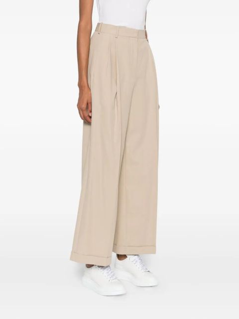 LOEWE pleated trousers - Neutrals