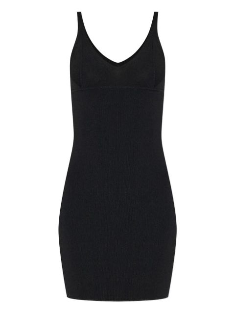 ISABEL MARANT ribbed v-neck mini dress - Black - zdjęcie produktu nr 1