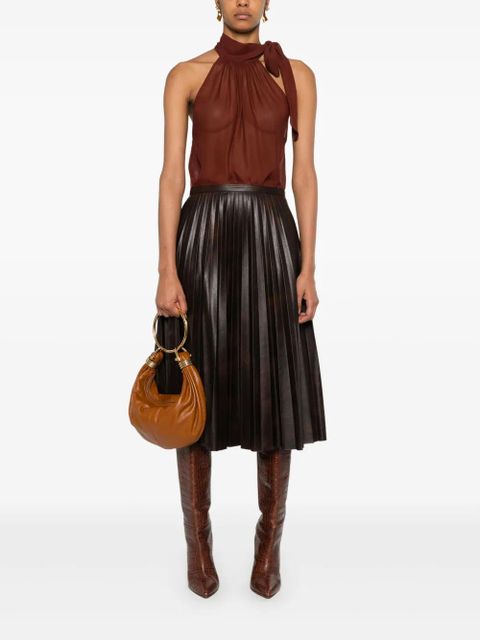 PINKO pleated midi skirt - Brown