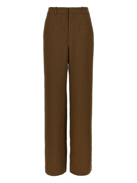 Saint Laurent Medaglioni jacquard trousers - Brown - zdjęcie produktu nr 1