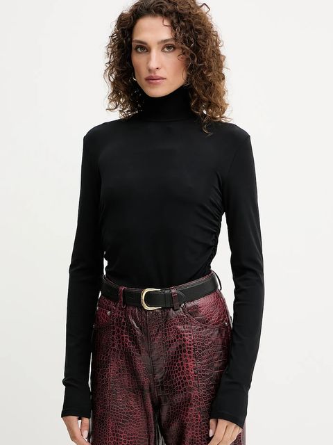 Patrizia Pepe bluzka damska kolor czarny gładka 8M1713 J312