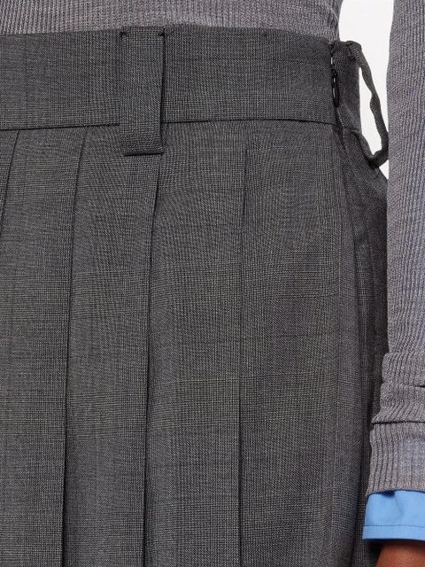 Miu Miu Prince Of Wales-check wool skirt - Grey