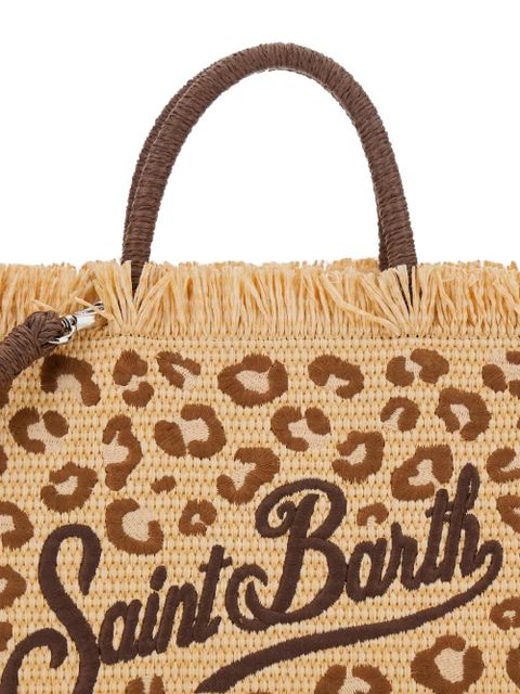 MC2 Saint Barth Colette fringe animal-print tote bag - Neutrals