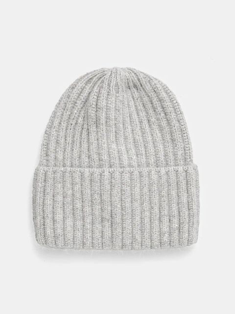 Answear.LAB czapka wełniana kolor szary wełniana