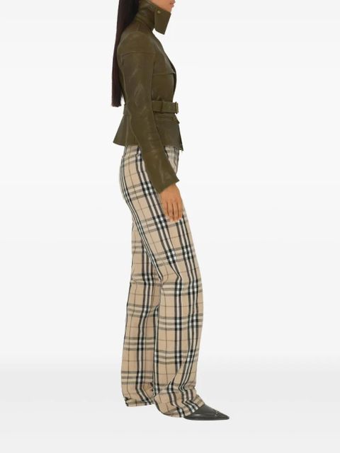 Burberry check pattern jeans - Neutrals