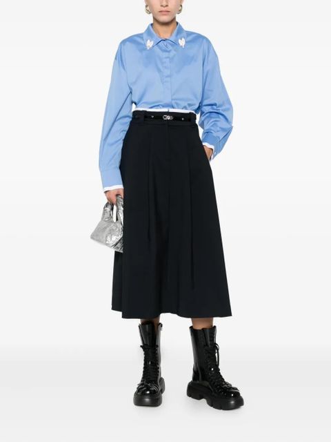 Maje belted midi skirt - Blue