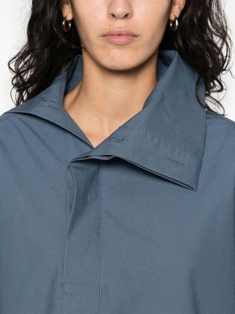 Jil Sander logo-embroidered cotton blouse - Blue