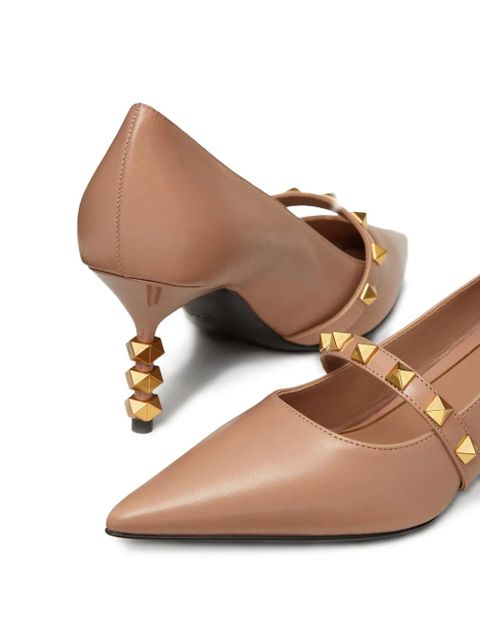 Valentino Garavani Rockstud pumps with kidskin sculptured heel 70mm - Neutrals