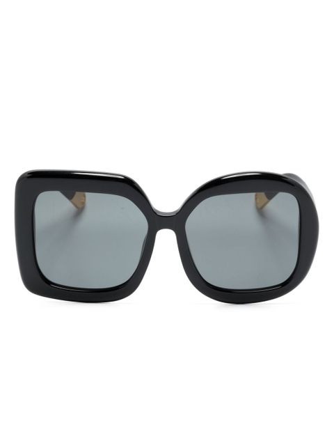 Jacquemus Les Lunettes Carré Rond oversize-frame sunglasses - Black