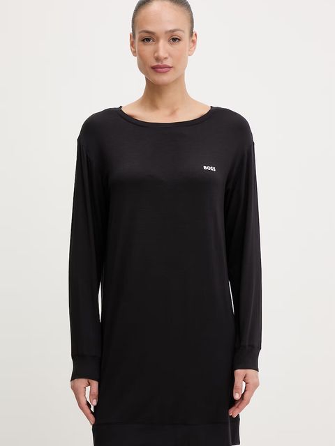 BOSS koszula nocna damska z wiskozy Element Nightie LS - zdjęcie produktu nr 2