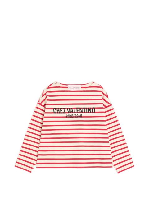 Valentino Garavani striped jersey T-shirt - Red - zdjęcie produktu nr 1