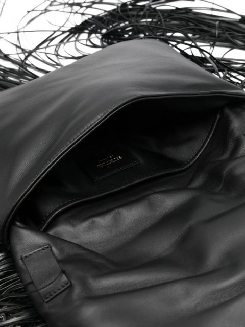 Sportmax fringed clutch bag - Black