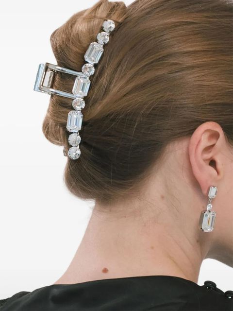 Jennifer Behr Justine crystal-embellished jaw clip - Silver