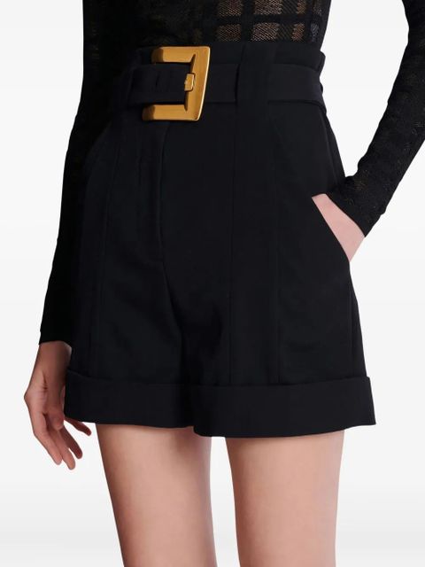 Balmain belted-waist shorts - Black