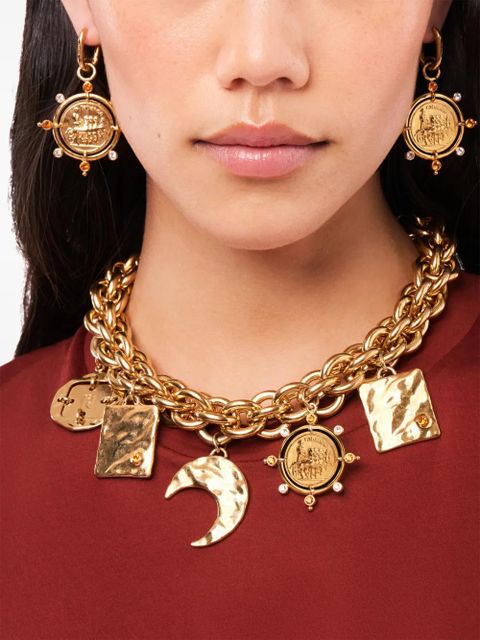 Rabanne Summer medals brass necklace - Gold