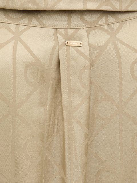 Calvin Klein Underwear piżama damska kolor beżowy satynowa LV00QS7574