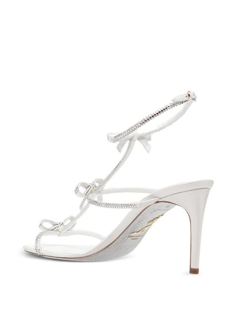 René Caovilla 80mm Caterina heeled sandals - White