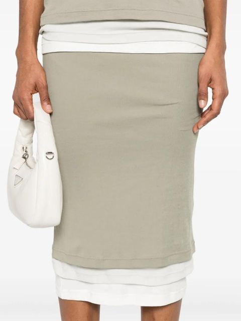 Jil Sander + cotton midi skirt - White