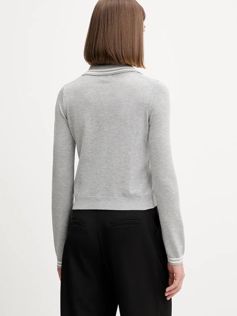 Guess Jeans kardigan z domieszką wełny damski kolor szary lekki W5YR32 Z3HO2