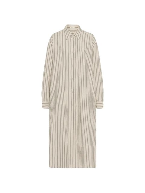 The Row Chihiro striped shirt dress - Neutrals - zdjęcie produktu nr 1
