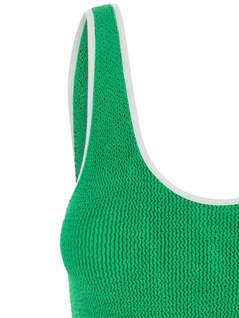 Hunza G Faye piped swimsuit - Green