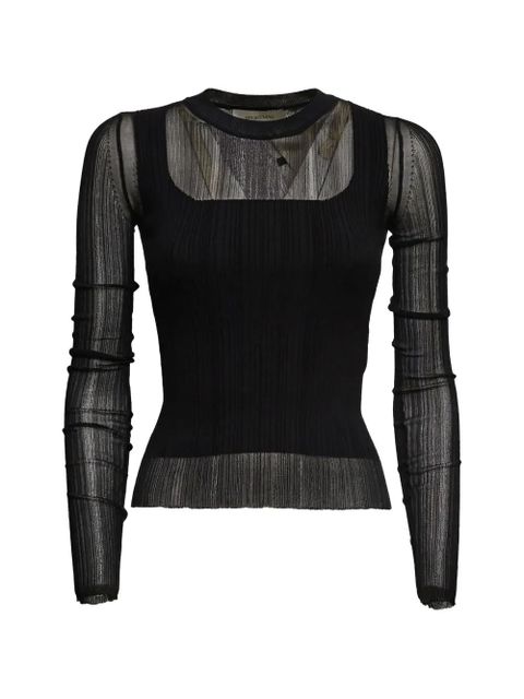 Sportmax long-sleeve ribbed knitwear - Black - zdjęcie produktu nr 1