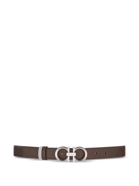 Ferragamo reversible adjustable Gancini belt - Brown