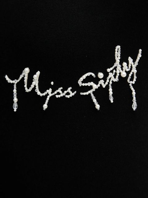 Miss Sixty t-shirt damski kolor czarny 6S3SJ00800