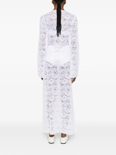 Oséree lace-embellished V-neck maxi dress - White