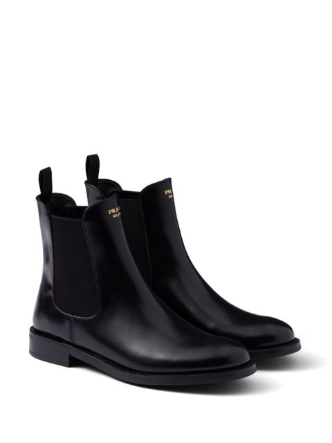 Prada logo-print boots - Black - zdjęcie produktu nr 2