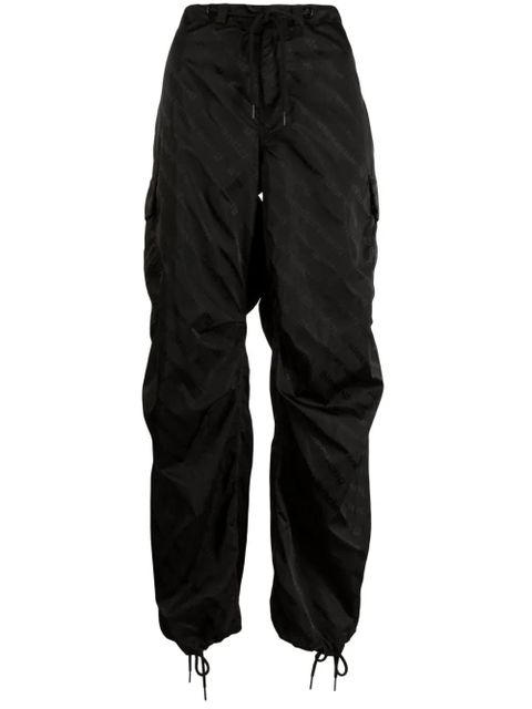 Alexander Wang logo-print drawstring track pants - Black - zdjęcie produktu nr 1