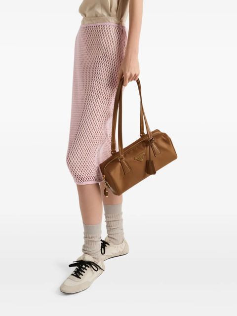 Prada cotton mesh midi skirt - Pink