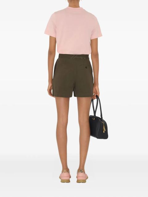 Burberry belted gabardine shorts - Green