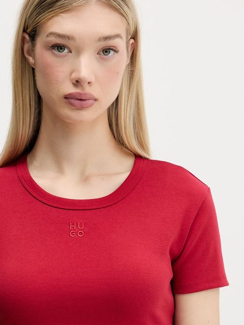 HUGO t-shirt damski kolor czerwony 50512000